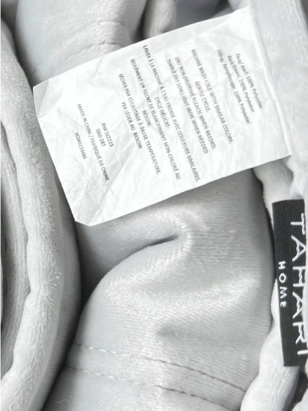 Tahari Home Silver Grey Velvet Channel Queen Coverlet Blanket